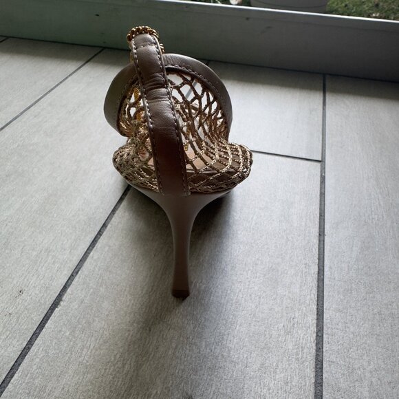 NWT BOTTEGA VENETA BEIGE MESH PUMP - Picture 15 of 15